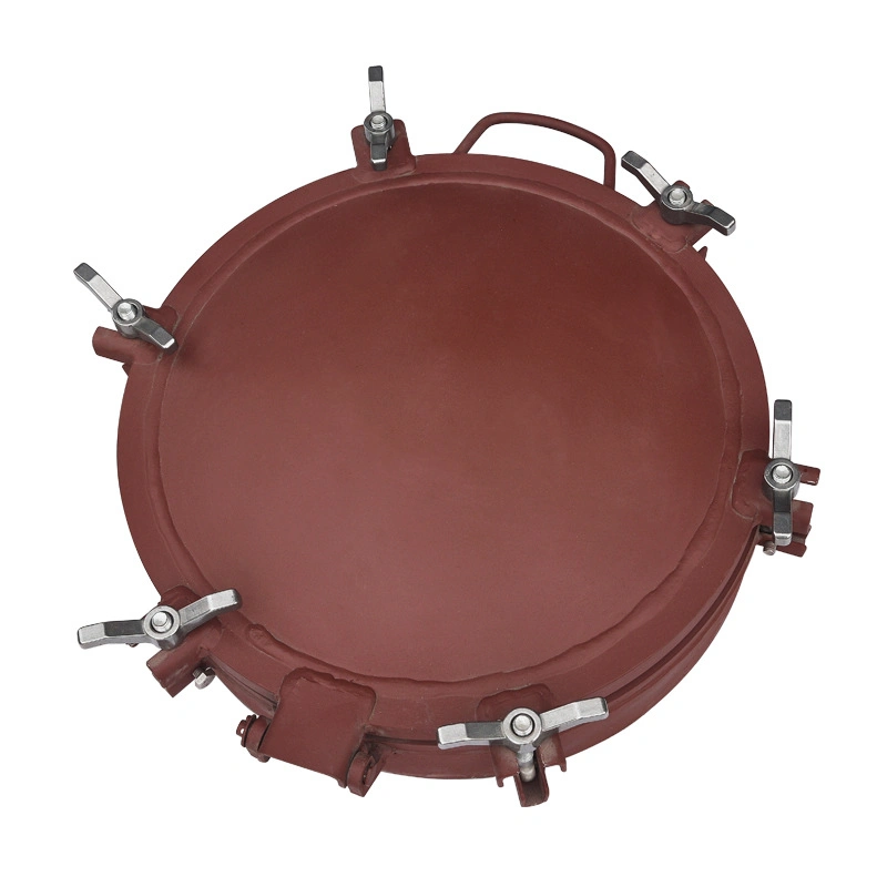Double Flanged Carbon Steel Manhole Cover for Sulfuric Acid Tank, Bulk Tank, Chemical Oil Liquid Tank Truck Manhole (DN300 -500mm 0.2-0.4MPa)