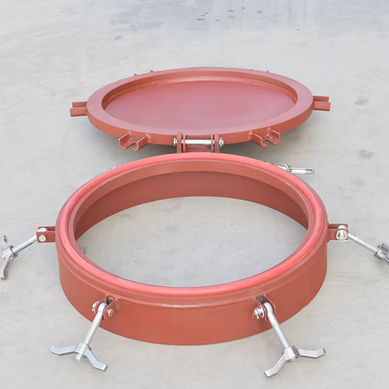 500mm Mild Steel Swing Hatches Manhole Cover for Tank Truck